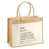 Sac De Plage - PLANETEE - Jute Avec Poche Eve Définition - Coton Naturel - 43 X 33 Cm - Anses Bandoulière