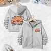 Kawaii Hoodie Capybara Jacket Girls Zipper Hoodies Spring Autumn Trendy Animal Cartoon Sweatshirts Zip Up Casual Clothing