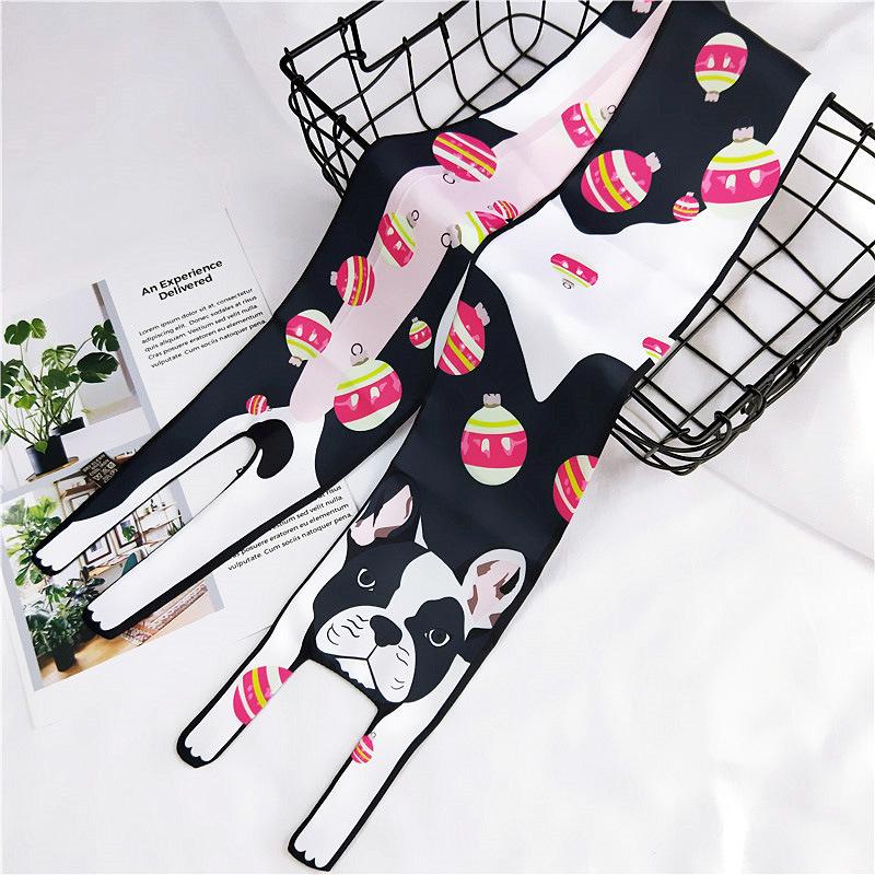 Small Scarf Women's Long Style Spring and Autumn Double-sided Decoration Versatile Winter Small Scarf Professional Scarf Long Scarf Accessory