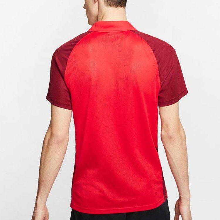 Nike Мужские рубашки-поло Красный воротник-поло Умеренный прямой крой BV6725-657