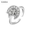 Классическое кольцо Lindon из медного сплава с цирконием, женские ювелирные изделия, свадебный подарок для вечеринки