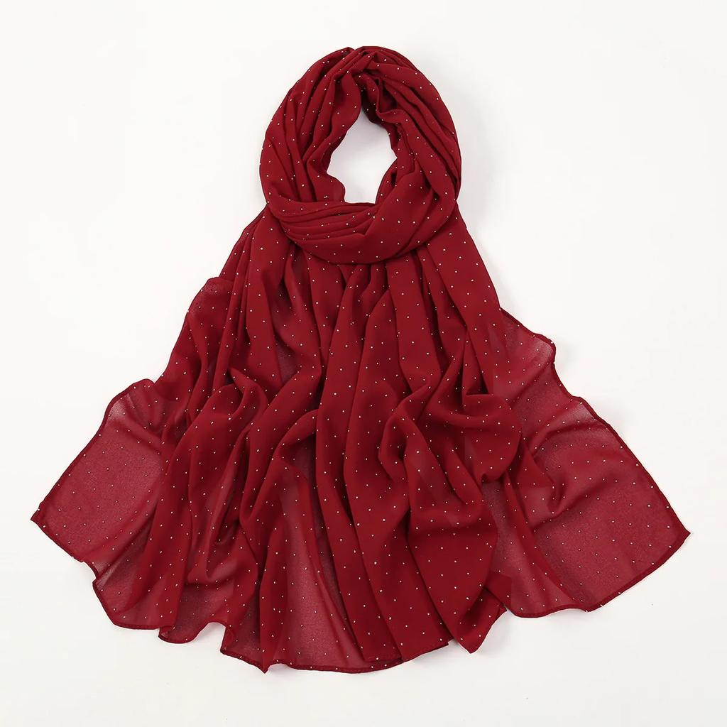 Летний шифоновый шарф с цветочным принтом - Шаль со звездным принтом Защита от УФ-лучей Однотонная Богемная повязка на голову для женщин