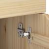 Rolling Cabinet with Wheels Brown 63.5 x 39 x 65.5 cm Solid Pine Wood