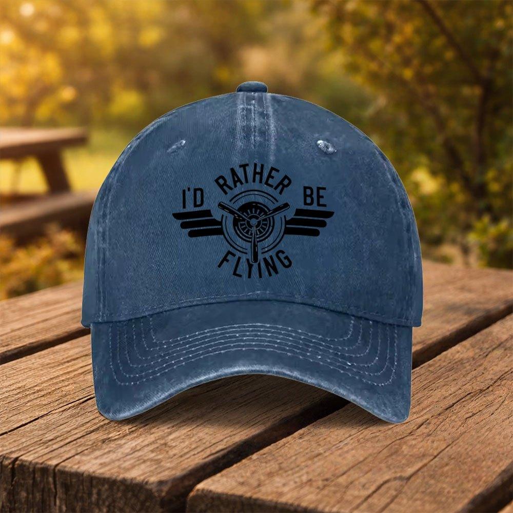Flight Propeller Pattern Baseball Cap Unisex Duckbill Hat for Outdoor Sports Fitness Travel