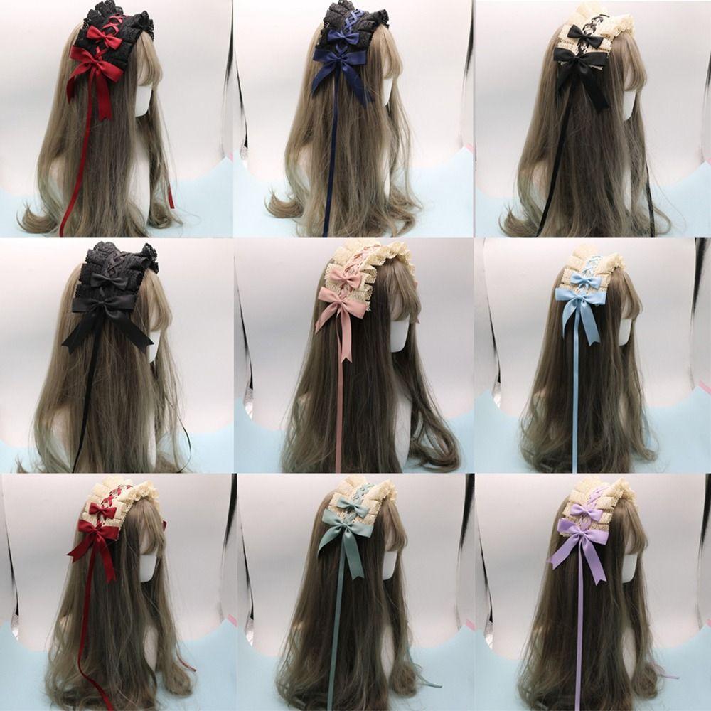 Lace Ribbon Lace Headband Hair Decor Headwear Sweet Bowknot Hair Hoop  Women