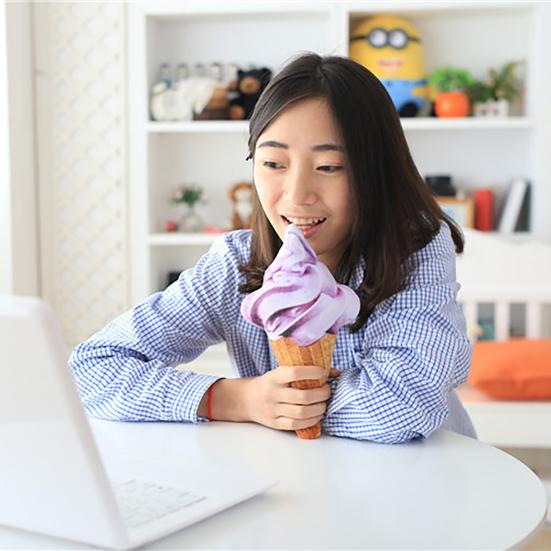 Ice Cream Shape Pillow Cute Exquisite PP Cotton Creative Stuffed Doll for Home