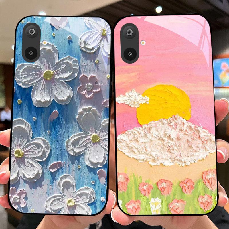 Роскошный чехол из закаленного стекла для Samsung A06 A16, жесткий чехол-крышка из ПК-стекла для Samsung Galaxy M06 F06 M16 F16, противоударные чехлы