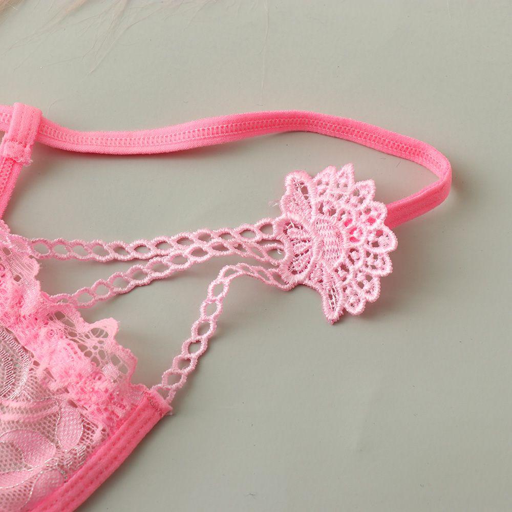 Нижнее белье с низкой посадкой, трусики-стринги с Т-образной спинкой, женское эротическое белье, G-стринг, кружевные цветы, сексуальные трусики