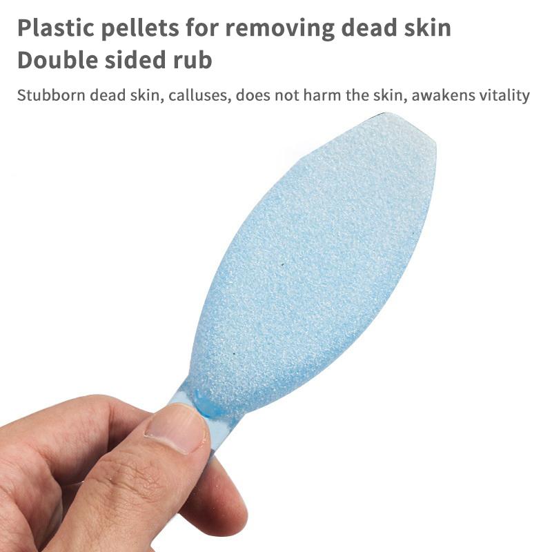 Двухсторонняя пилка для ног, рашпиль, педикюрные инструменты, средство для удаления омертвевших клеток кожи, пластиковая ручка, щетка-скребок, инструменты для ухода за ногами, педикюрные инструменты