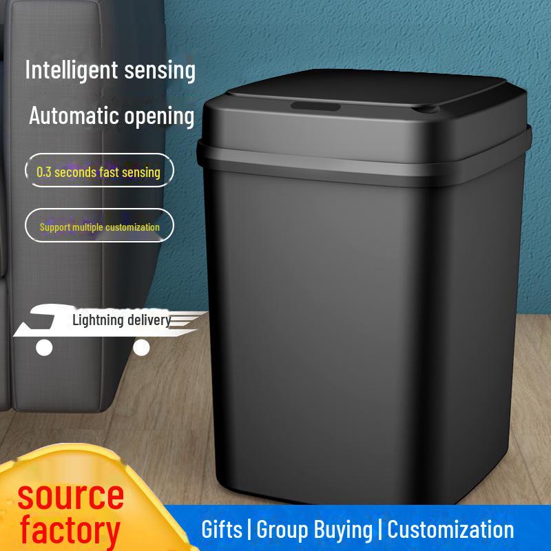 Smart Sensor Trash Can with Lid for Home - Ideal for Kitchen, Bathroom, and Living Room