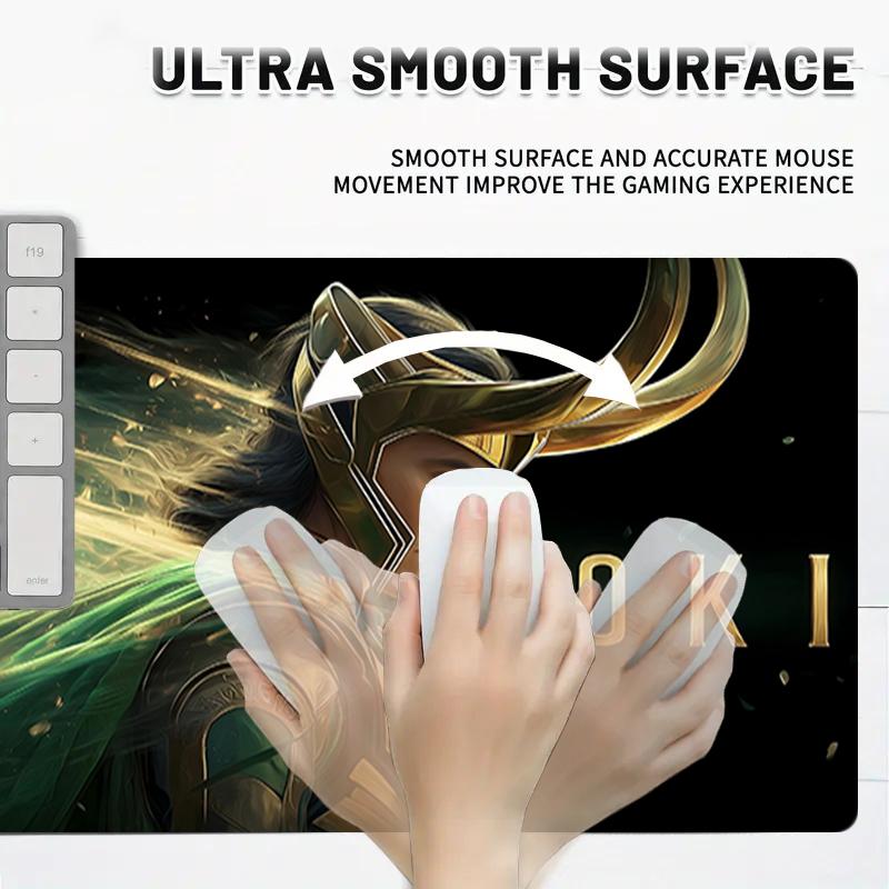 1Pc Loki'S Cosmic Journey Gaming Mouse Pad Keyboard Desk Mat Non-slip Rubber Lock Edge Waterproof Computer Mousepad for Office Home Decor S1313