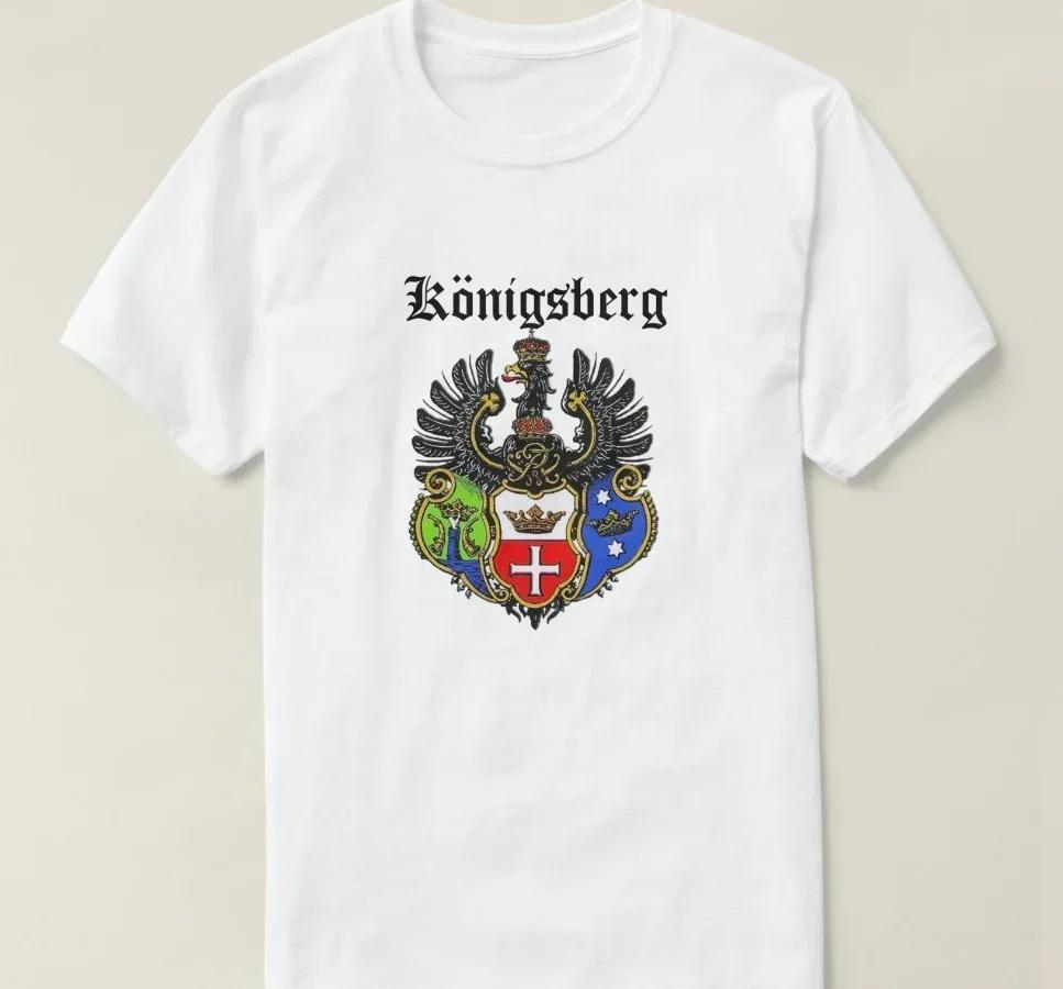 TShirt Summer Cotton Short Sleeve ONeck Unisexs T Shirt The Historical Capital City of Olde East Prussia Konigsberg City Badge
