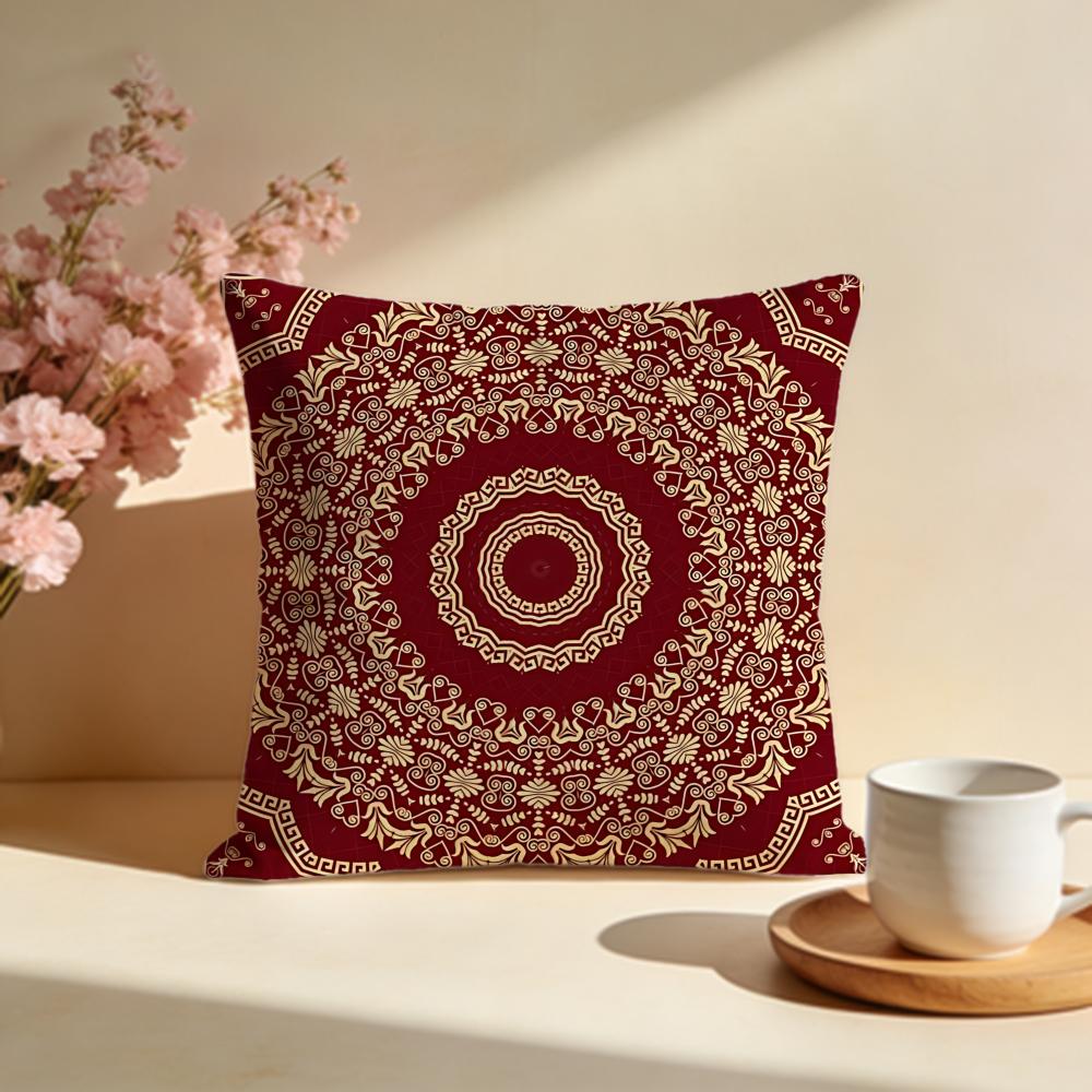 OldWorld European Retro Motif Cushion Cover Soft Pillow Cases for Home Bedroom Living Room Sofa
