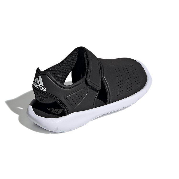 adidas Fortaswim Сандалии детские полосатые Черно-белые Для детей 3-7 лет FW6048