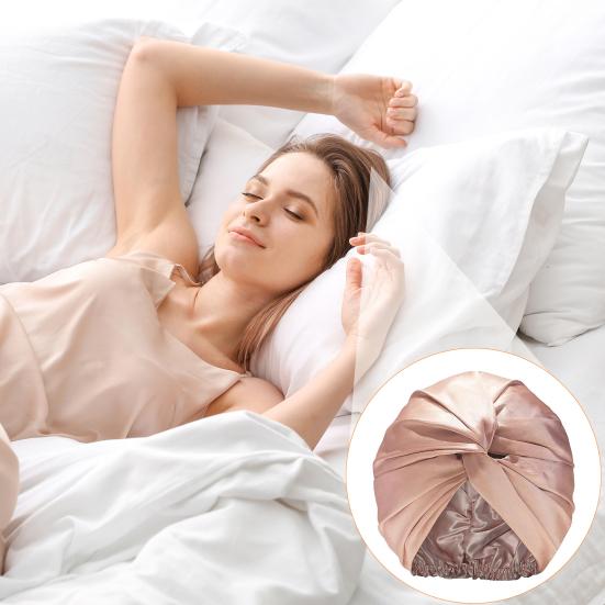 Женская шляпа из искусственного шелка, однотонная, с закрученным узлом, шляпа-тюрбан, однотонная шапочка для сна, домашний головной убор