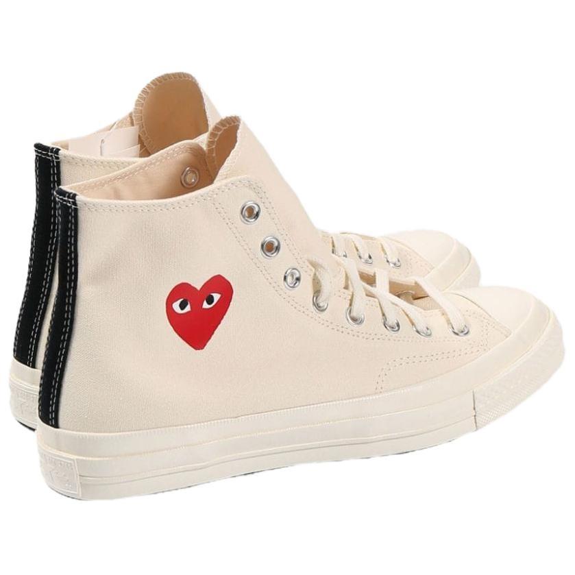 Converse x Comme des Garcons PLAY Chuck 70 Hi 'Single Heart Milk' Men's A08800C