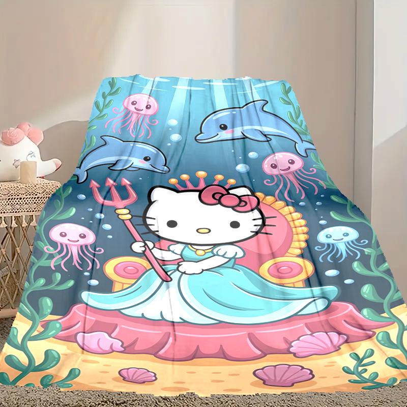 1pc Easy-Care Hello Kitty Blanket, Perfect for Couch, Bed, Home, Travel & More, Warm & Durable Printed Blanket