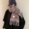 New Maillard High End Plaid Student Scarf Couple Shawl Retro Plaid Same Style Men's Scarf