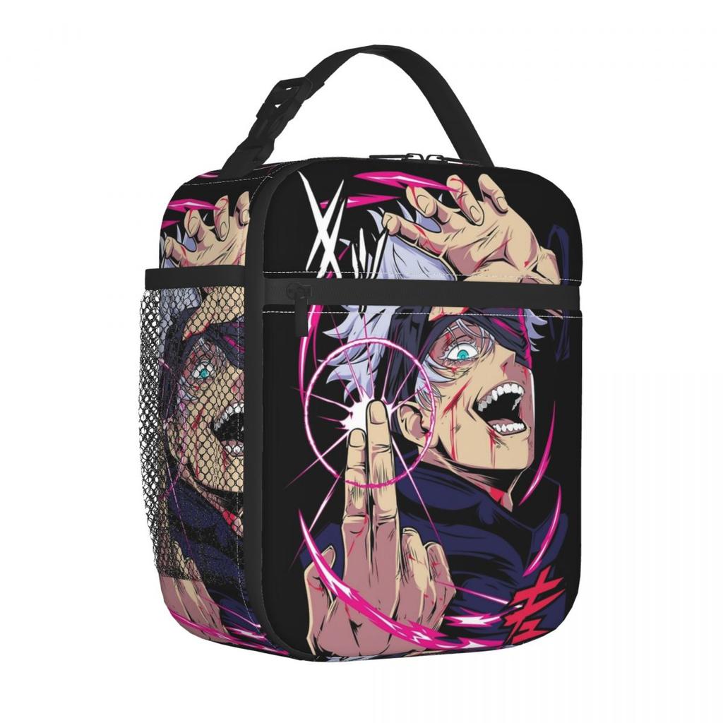 Gojo Satoru JJK Anime Insulated Lunch Bags Portable Meal Container Cooler Bag Lunch Box Tote Work Outdoor Men Women