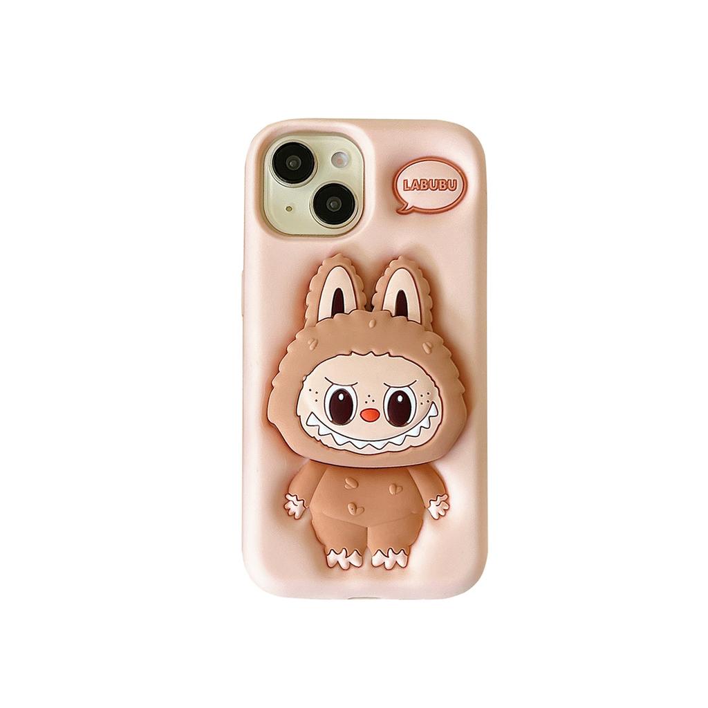 1Pc Kawaii Labubu Phone Case Holder Anti Slip Anti Fall Protective Cover Cute Cartoon Suitable for Iphone15promax Iphone13pro 14pro