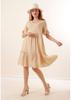Robe Col V à Pois - Beige - Taille 36 - Femme - Adulte