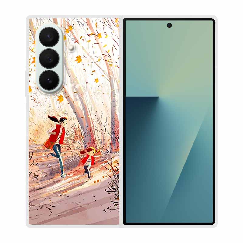 Чехол For Samsung Galaxy Fold 7 Чехол Крутое Космическое Животное Прозрачные Жесткие Чехлы для Телефона для Galaxy Z Fold7 5G 2025 Задняя Крышка Z fold7 Capa