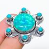 Green Triplet Opal, Turquoise Gemstone 925 Sterling Silver Gift Ring Size 7 f3F31