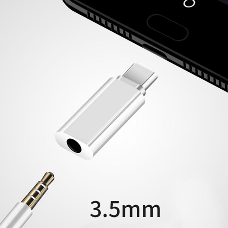 Мини-разъем AUX Type-C до 3,5 мм, USB-C, аудиоадаптер для наушников, конвертер