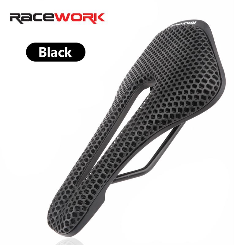 RACEWORK 3D Printed Bicycle Saddle Beehive Structure Hollow Racing Folding Road MTB Bike Comfortable Sillin Cycling Race Seat