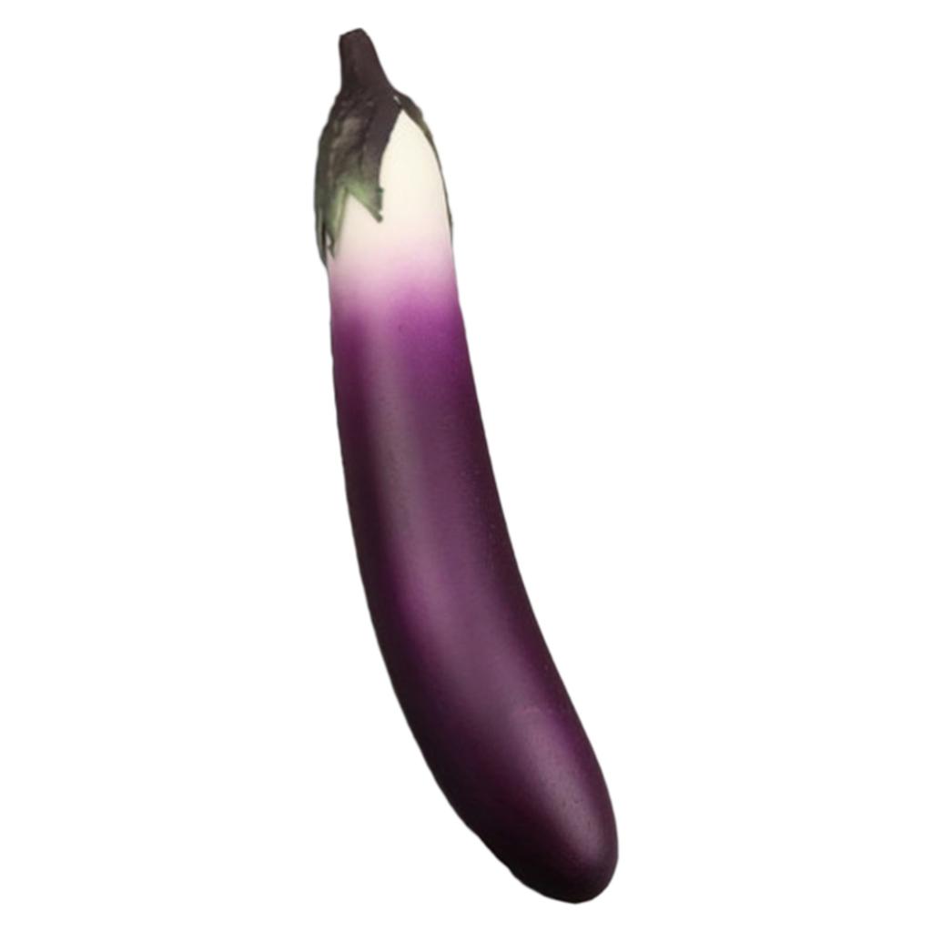 Realistic Simulation Vegetables Ornament Soft and Safe Rtificial Fake Eggplant Cucumber Ornament Replicas for Display