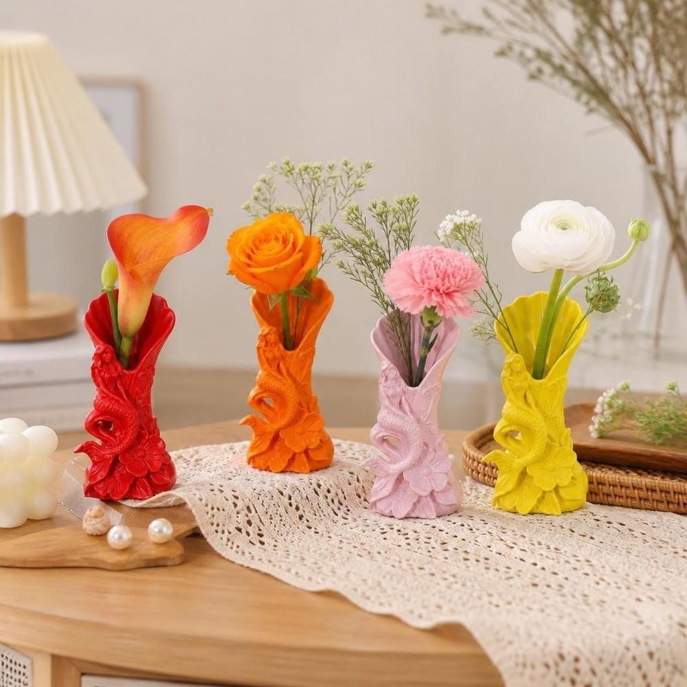 Minimalist Mermaid Shell Vase 3D Printing Mermaid Sculpture Desktop Decorative Vase Gift