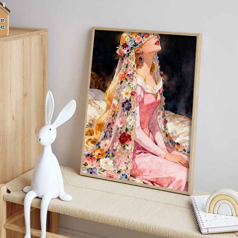 Disney 5D DIY Алмазная живопись Спящая красавица Аврора Акварельная иллюстрация Вышивка Мозаика Крестик Декор для дома Подарки Поделки