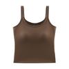 Cotton Thread Texture Non Trace Strap Tank Top for Women