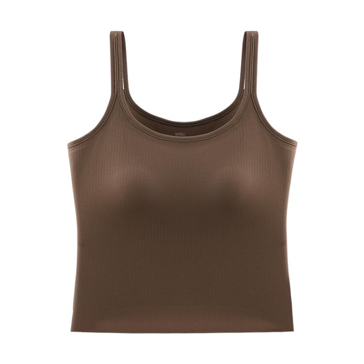 Cotton Thread Texture Non Trace Strap Tank Top for Women