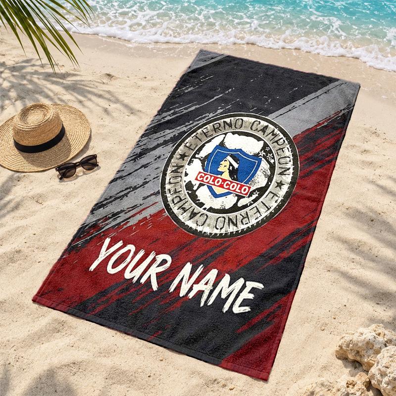 Colo-colo Custom Name Beach towels also serve as bath towels summer essential a musthave for the outdoors the beach and the pool