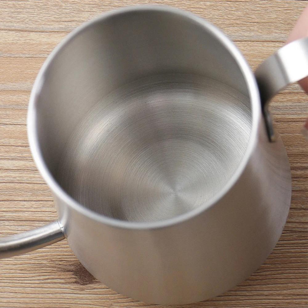 650ml Gooseneck Coffee Kettle Stainless Steel Wood Handle Hand Brewed Coffee Pot Anti-scalding Japanese-style Water Kettle