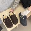 Thick-soled Fluffy Slippers Women's Outer Wear Velvet Women's Shoes Autumn and Winter New Warm Bag Head Half-drag Cotton Mop