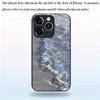 Beach pattern tempered glass phone case suitable for iPhone 17 16 15 14 13 12 11Pro/Max/Plus anti drop and shockproof back cover