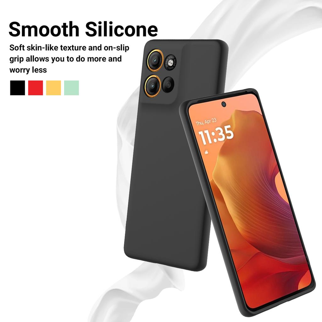 For Motorola Moto G100 Pro 5G Liquid Silicone Case Phone Back Cover with Hand Strap