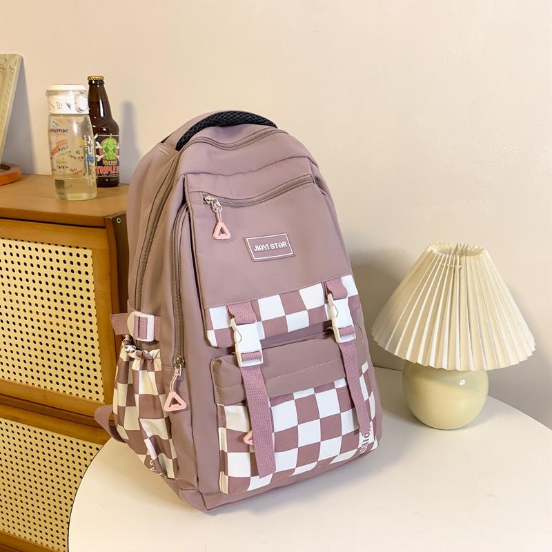 Школьная сумка в шахматном порядке, студенческий рюкзак, женский рюкзак для младших классов средней школы