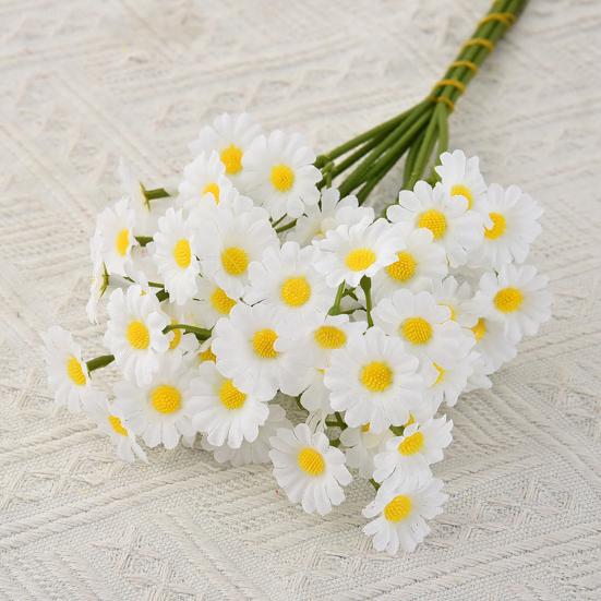 6 шт. искусственных белых ромашек, реалистичные поддельные ветки цветов для дома, офиса, свадьбы, вечеринки, стола, центральное украшение для дома, улицы, искусственные цветущие растения, украшение