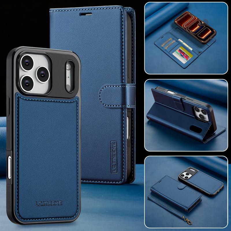Для iPhone 17 Pro Max Чехол-кошелек Роскошный Магнитный ПУ Кожа Карманчики для карт Флип Держатель для телефона Чехол Для iPhone 16 15 14 13 Pro Max 12 11 Air