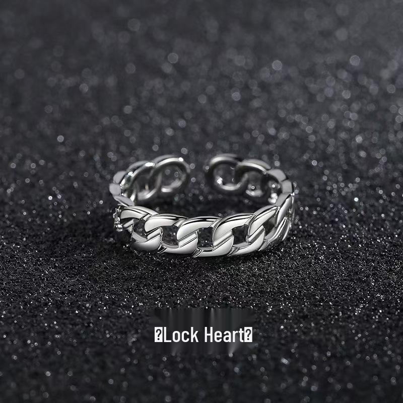 Men's Adjustable Retro Hip-Hop Index Finger Ring - Open, All-Match Single Trend Ring