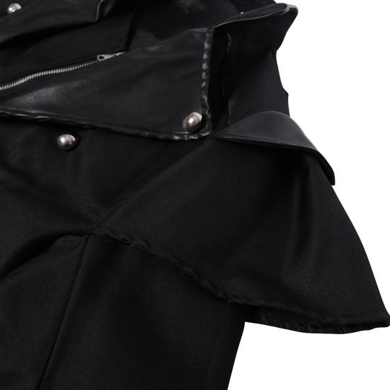 Мужское пальто в стиле ретро, ​​средневековая королевская готика, стимпанк, косплей, соответствующий цвет, с лацканами, с длинным рукавом, сценический костюм, куртка с разрезом на Хэллоуин