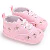 Newborn Infant Baby Girls Floral Crib Shoes Soft Sole Anti-slip Canvas