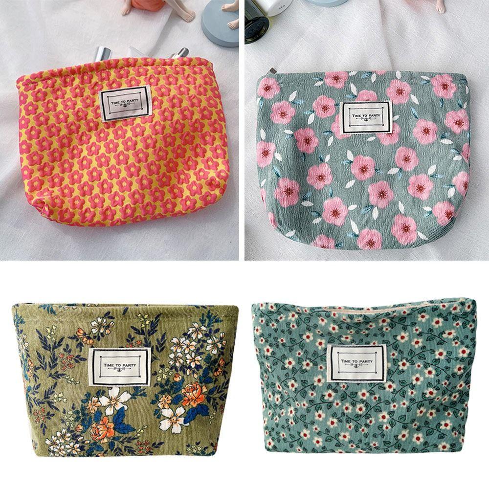Милый большой вместительный цветочный органайзер для туалетных принадлежностей, сумка для мытья посуды в ванной, косметичка, косметичка