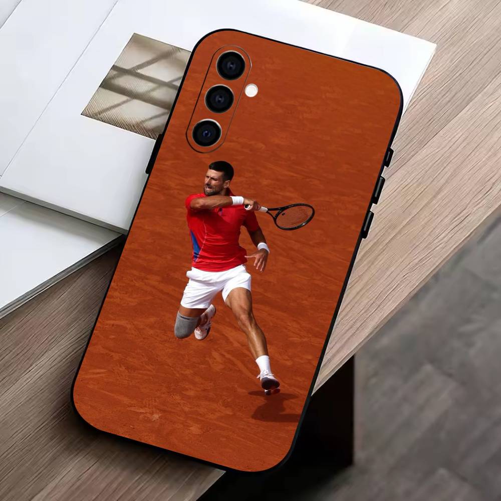 GOAT-Novak Djokovic Phone Case For Samsung Galaxy A73,A72,A71,A70,A53,A52,A51,Soft Silicone Black Cover