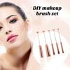 5 шт./компл. набор кистей для макияжа, сделай сам, металлическая ручка, бисер, тонкая мягкая щетина, натуральные нежные кисти с эффектом макияжа