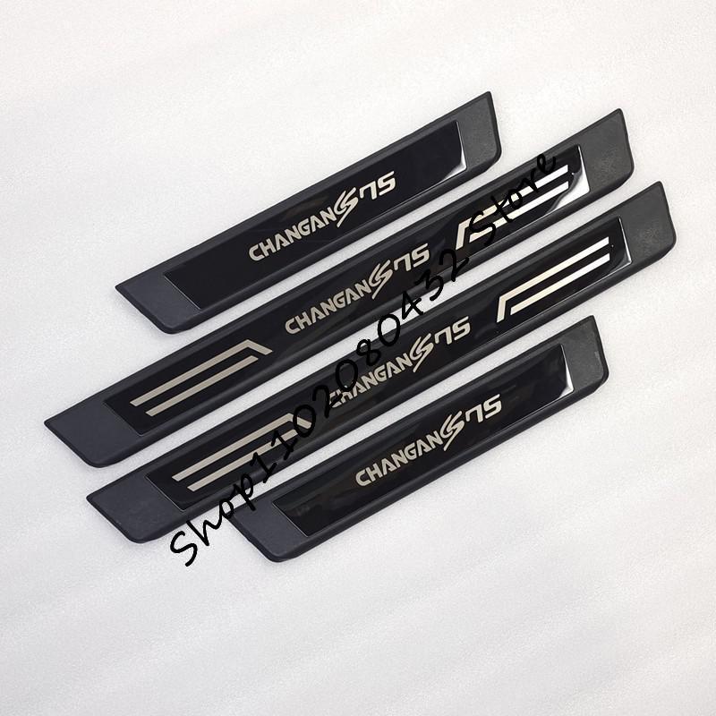 Высококачественная нержавеющая сталь + пластина из АБС-пластика, дверной порог, приветственная педаль, аксессуары для стайлинга автомобилей, 4 шт./компл. для changan