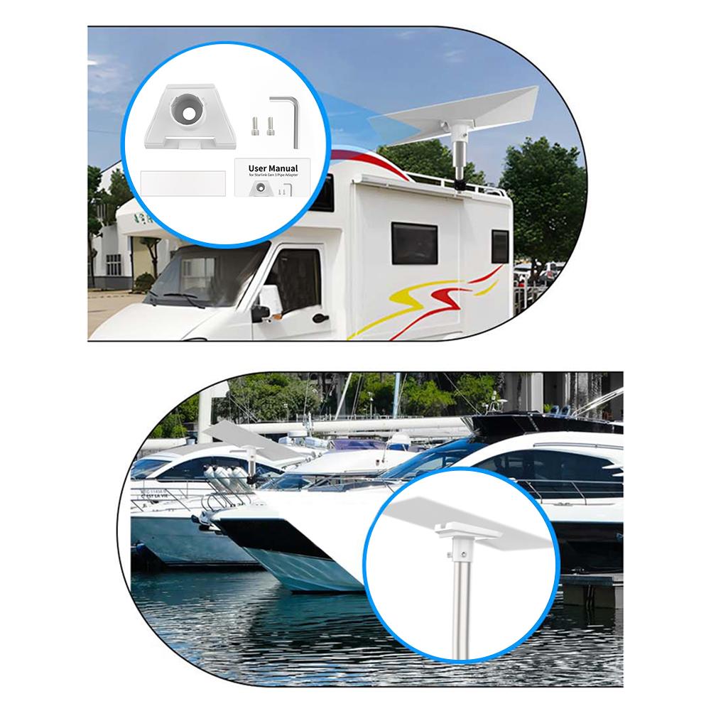 Для Starlink Gen 3 Адаптер для трубы Крепление на шест Адаптер для трубы Крепление Спутниковый кронштейн для Starlink Gen 3 V3 Стандартный комплект для крепления тарелки